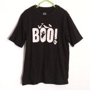 Kids Halloween glow in the dark black t shirt size medium 8